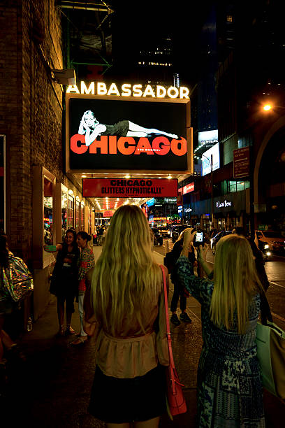 CHICAGO New York, NY, USA - Jyly 11, 2016: CHICAGO: Chicago is an American musical with music by John Kander, lyrics by Fred Ebb and a book by Ebb and Bob Fosse. showtime stock pictures, royalty-free photos & images