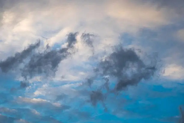 Photo of storm sky with clouds  in Thailand.