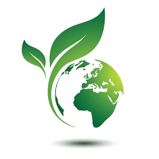 Vector illustration of Green earth