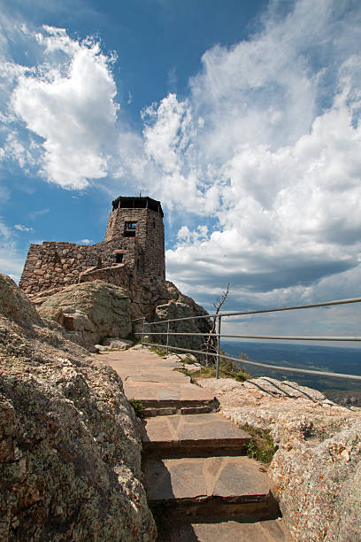 istock Harney Peak Fire Lookout Tower stone steps 564561958