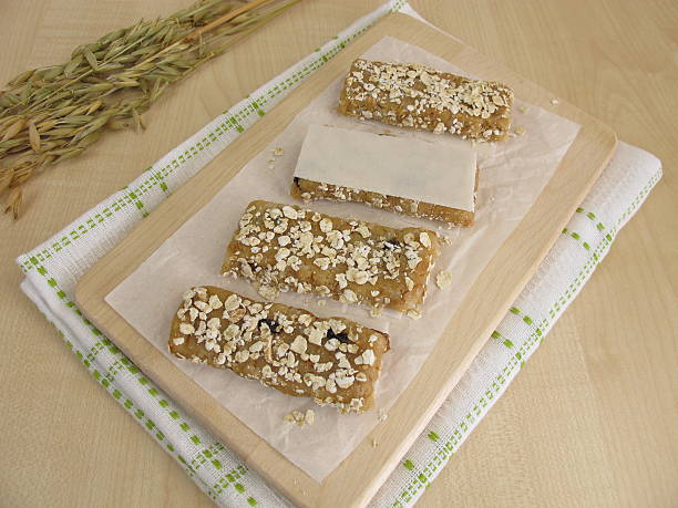 istock Homemade oat bars with nuts and raisins 564564532