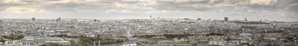 Photo of High resolution panorama of Paris skyline.