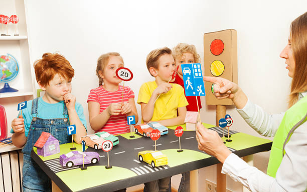 istock Road safety lesson in the kindergarten 564569456