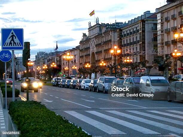 Santander Main Street Stock Photo - Download Image Now - Architecture, Arranging, Backgrounds