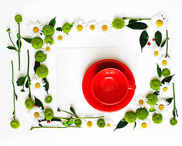 istock Paper and red cup for coffee or tea 564574030