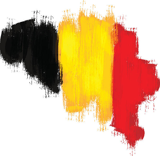 istock Grunge map of Belgium with Belgian flag 564580484