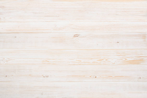 White, painted, wooden floor