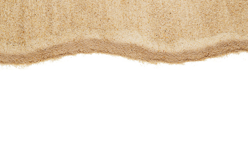 Top view closeup of sand pattern texture. Summer vacation concept. Background for advertising.