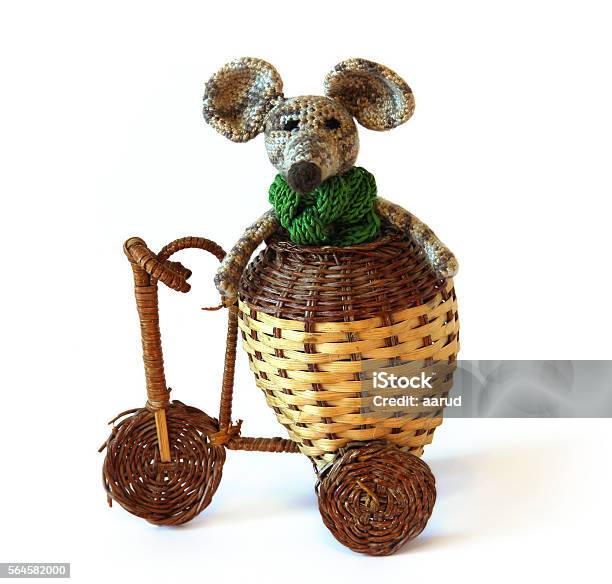Mouse Riding A Bicycle Stock Photo - Download Image Now - Animal
