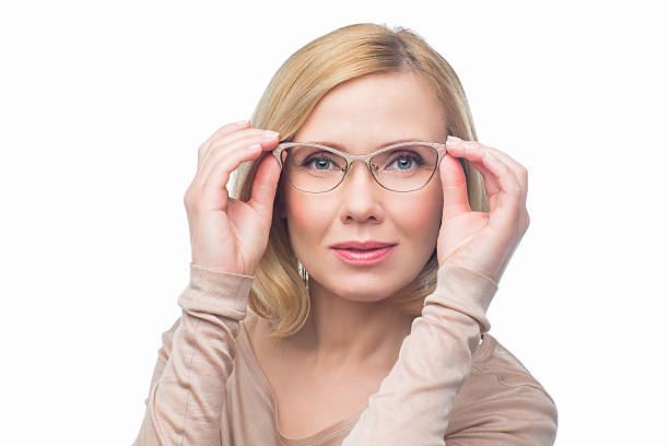 istock Beautiful woman in glasses 564582718