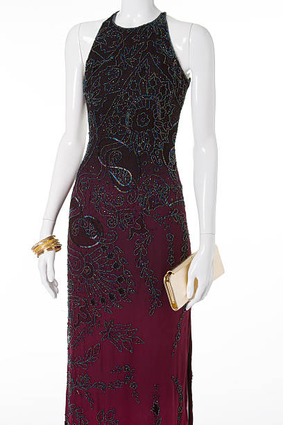 istock Long cocktail dress for a party. 564586656