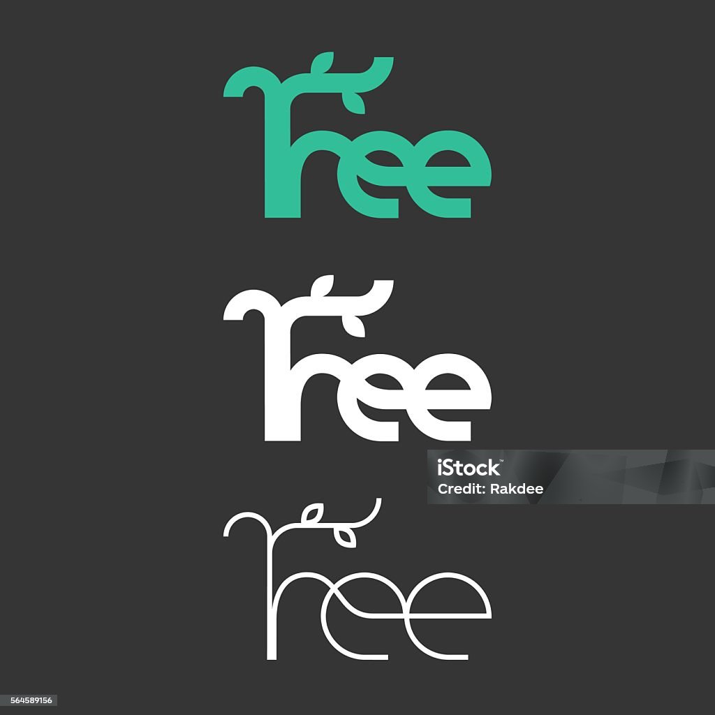 Tree Typography Examples Tree Typography Series Stock Illustration - Download Image Now - Clip ...