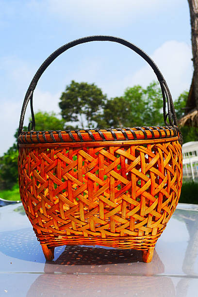 Basket weaving Basket weaving,in  Thailand... interlace format stock pictures, royalty-free photos & images