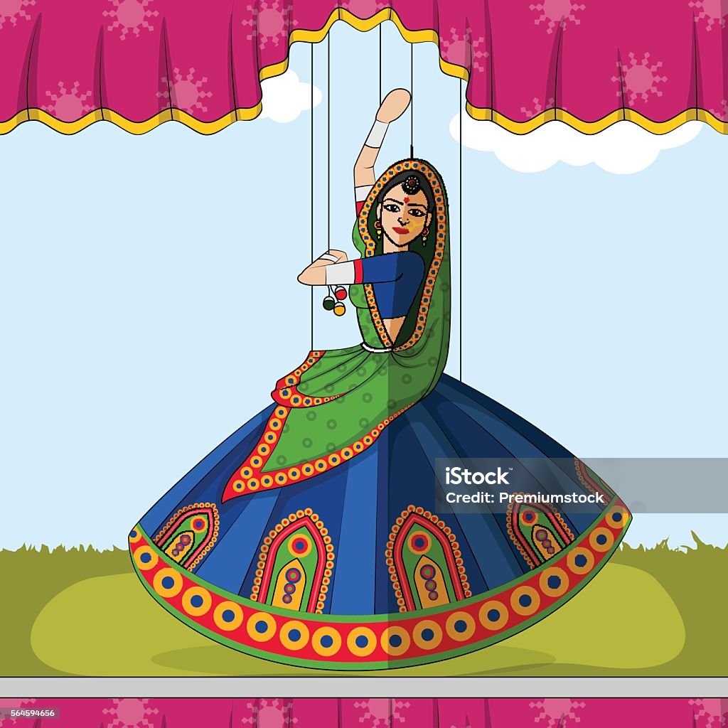 Rajasthani Puppet Doing Garba Folk Dance Of Gujarat India Stock Illustration - Download Image Now - iStock Rajasthani Puppet Doing Garba Folk Dance Of Gujarat India Stock Illustration - Download Image Now - iStock