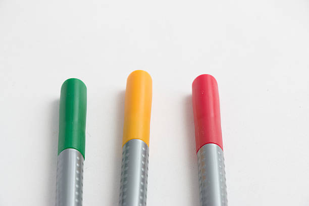 istock 3 of magic color Pens, green on white backgound 564594674