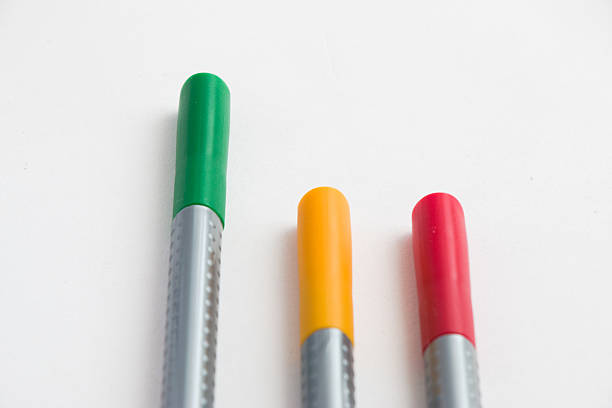 istock 3 of magic color Pens, green on white backgound 564595162