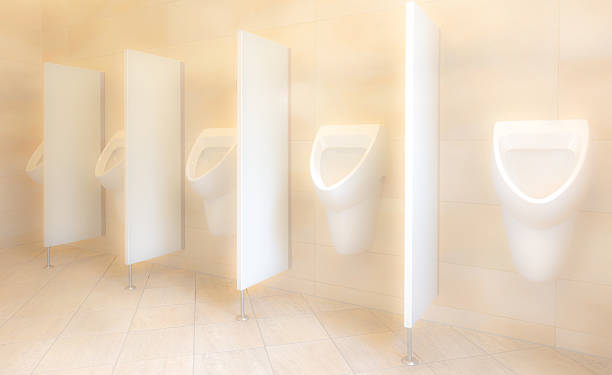 istock Men restroom - public toilet, soft focus. 564595782