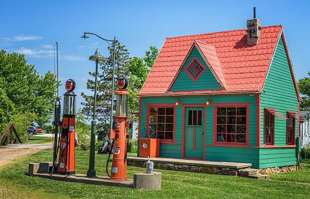 Old gas station in route 66. America