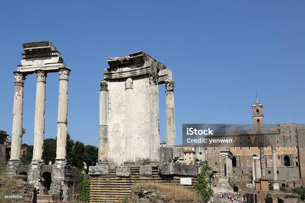 Roman Forum Ancient Stock Photo