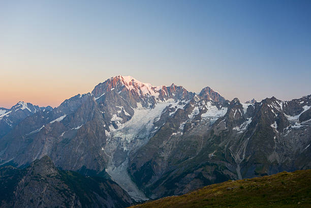 istock Monte Bianco or Mont Blanc at sunrise, italian side 564602352