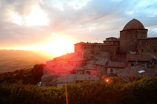 istock view at sunset of Volterra in Tuscany 564602638