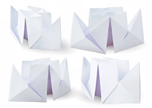 istock Set of four paper steamers in perspective view. 564606080