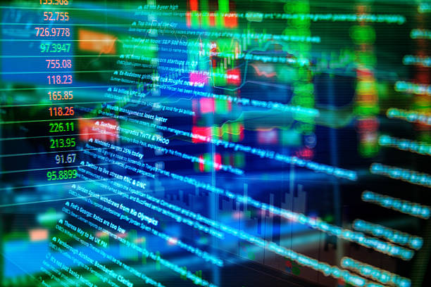 istock Graph of stock market data and financial 564606286