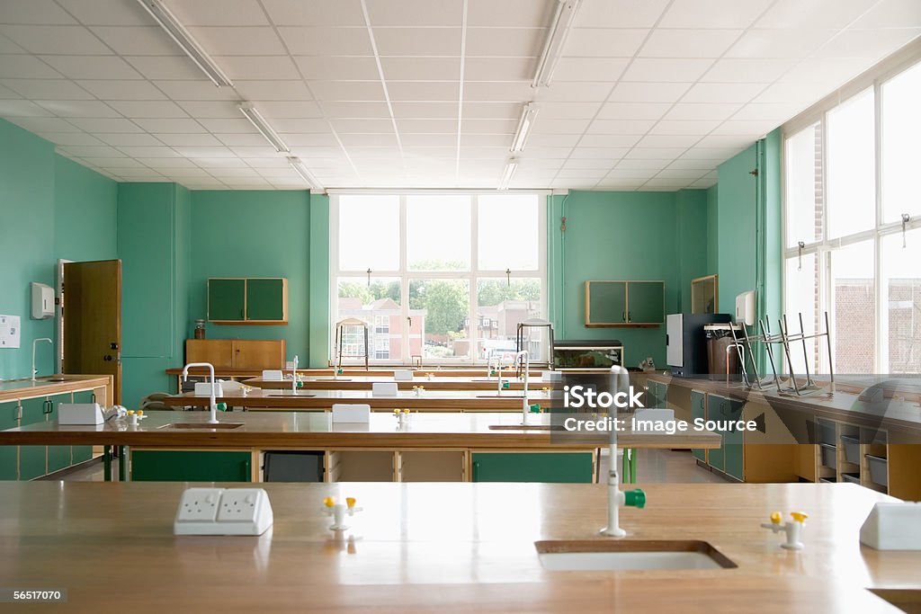 Empty science classroom  Classroom Stock Photo