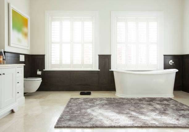 istock Soaking tub in luxury bathroom 568518335