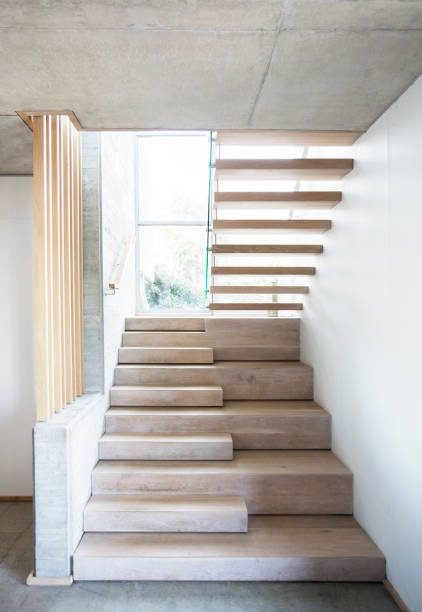 istock Modern staircase in luxury house 568518877
