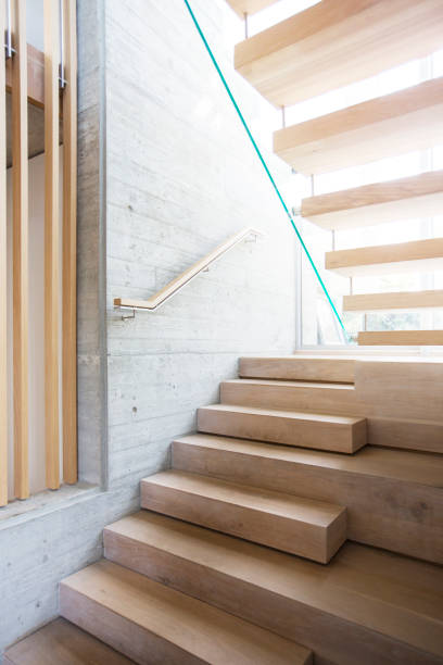 istock Modern staircase in luxury house 568518959