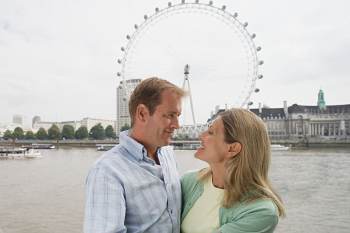 Couple by London Eye