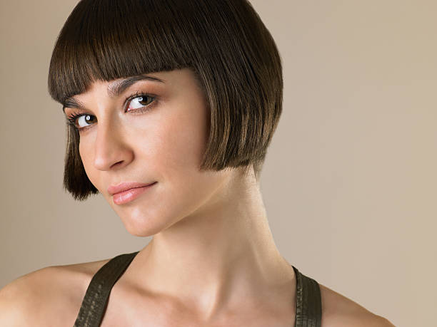 Woman With A Bob Hairstyle Stock Photo - Download Image Now - Bobbed Hair,  Bangs - Hair, Women - iStock