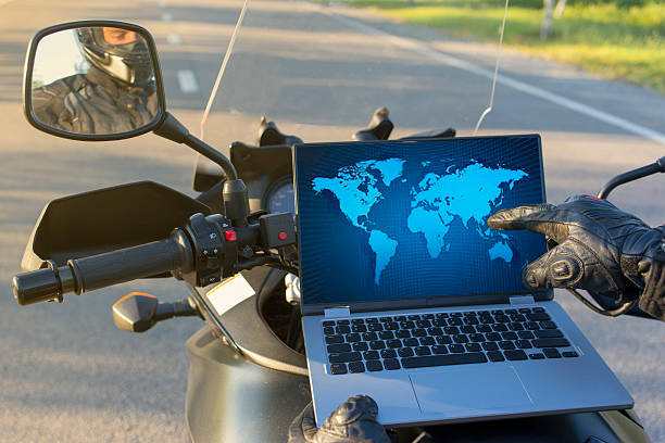 istock Traveling on a motorcycle on the mountain roads. 576545070