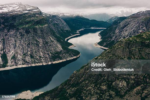 View From Trolltunga Stock Photo - Download Image Now - Mountain, Norway, Trolltunga