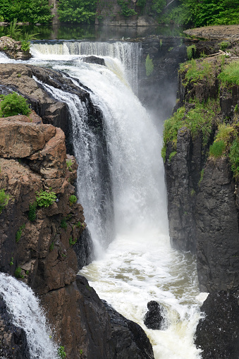Waterfalls at Great Falls Historic Park in Paterson, New Jersey, USA