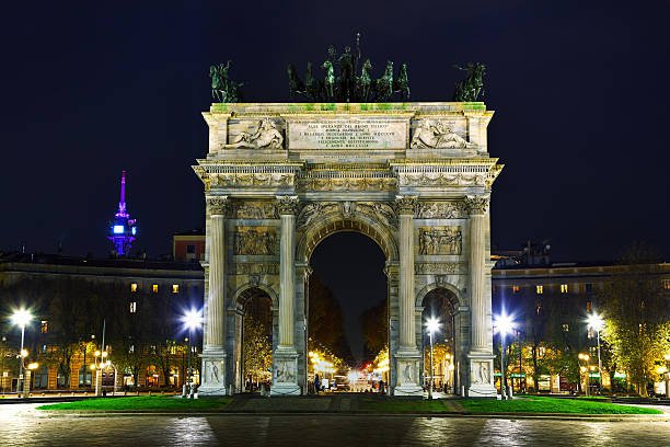 istock Arch of Peace in Milan, Italy 576552562
