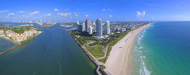 istock Panoramic aerial image of Miami Beach 576553884