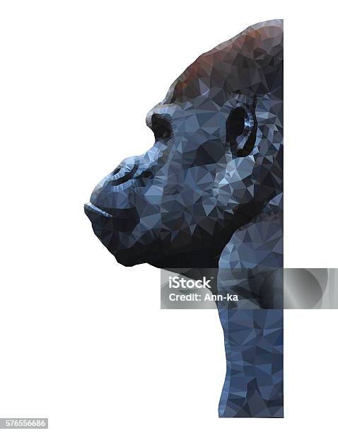 Vector Polygon Animal Polygon Animal Vector Stock Illustration - Download Image Now - Gorilla ...