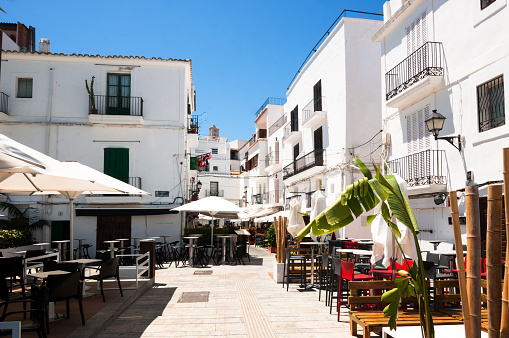 White architecture in Ibiza island, Spain