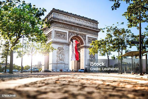Paris City View Arc De Triomphe Stock Photo - Download Image Now - Paris - France, Arc de Triomphe - Paris, Avenue des Champs-Elysees