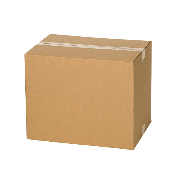 istock Cardboard box isolated on white seamless background 576564178