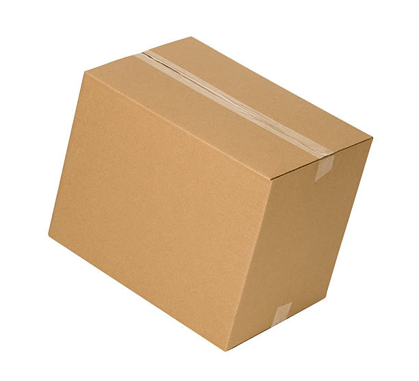 istock Cardboard box isolated on white seamless background 576564212
