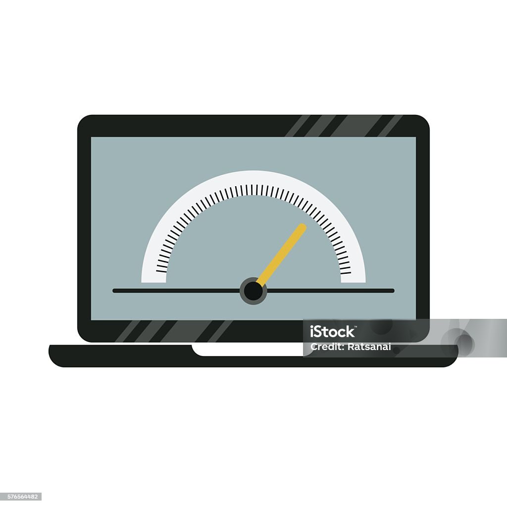 Computer Speed Test Stock Illustration - Download Image Now - Computer ...