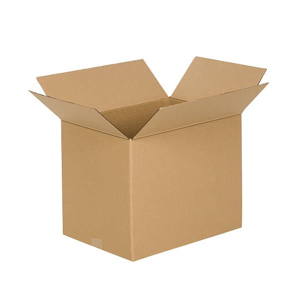 istock Cardboard box isolated on white seamless background 576564852