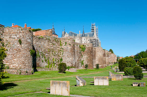 Roman Walls - Astorga - Spain stock photo