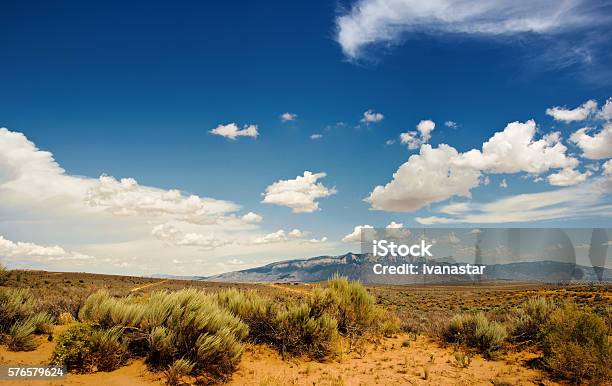 Southwestern Sunset Landscape With Sandia Mountains Stock Photo - Download Image Now