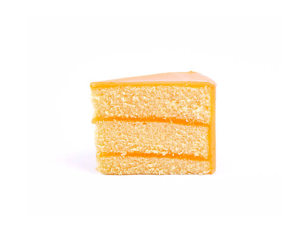orange cake close up on background
