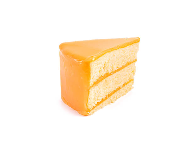 orange cake close up on background