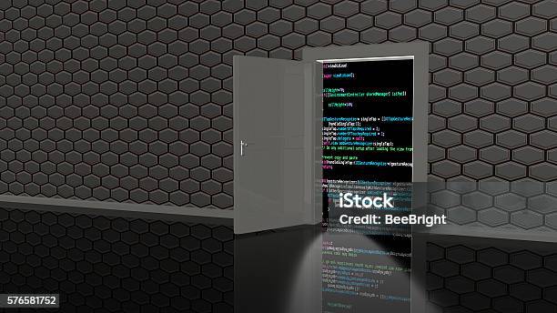 Backdoor To Access The Code Stock Photo - Download Image Now - Back Door, Vulnerability, Internet